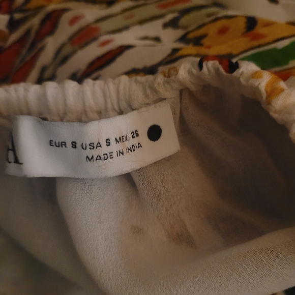 Zara Multicolor Bohemian Mini Dress - Picture 3 of 4